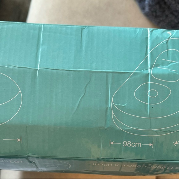 Blow up chair with footstool see pics for measurements,  brand new -  NWT - Picture 4 of 5